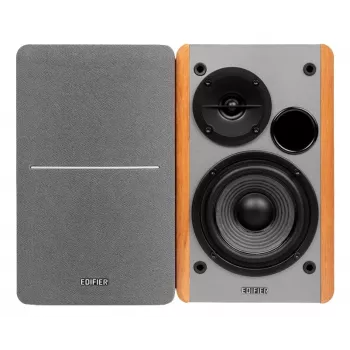 Edifier R1280T Sistema de altavoces activos para estantería con mando a distancia y doble entrada RCA - Brown Wood
