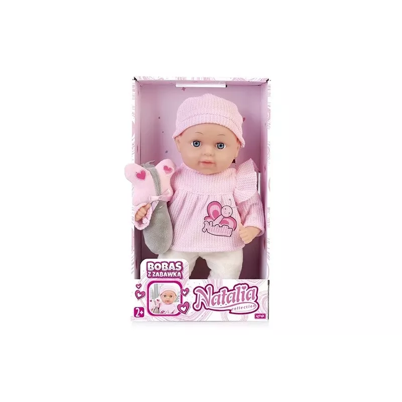 Muñeca Artyk Natalia 33 cm con juguete - muñeca bebé Artyk 33 cm con accesorios