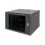 Armario de pared Professional serie Unique - 600x600 mm (ancho x fondo), rack IT negro, 7 unidades de altura