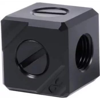 Alphacool Eiszapfen terminal de conexión 5 vías G1/4 IG - negro acetato (17556)