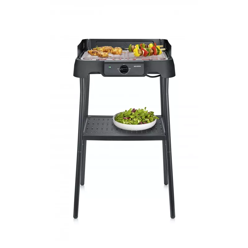 Parrilla eléctrica de sobremesa SEVERIN PG 8594 — 2000 W, parrilla rectangular, negra