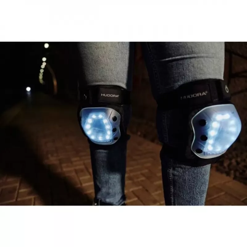 Protección de codo y rodilla patinaje skate HUDORA 83010 Negro