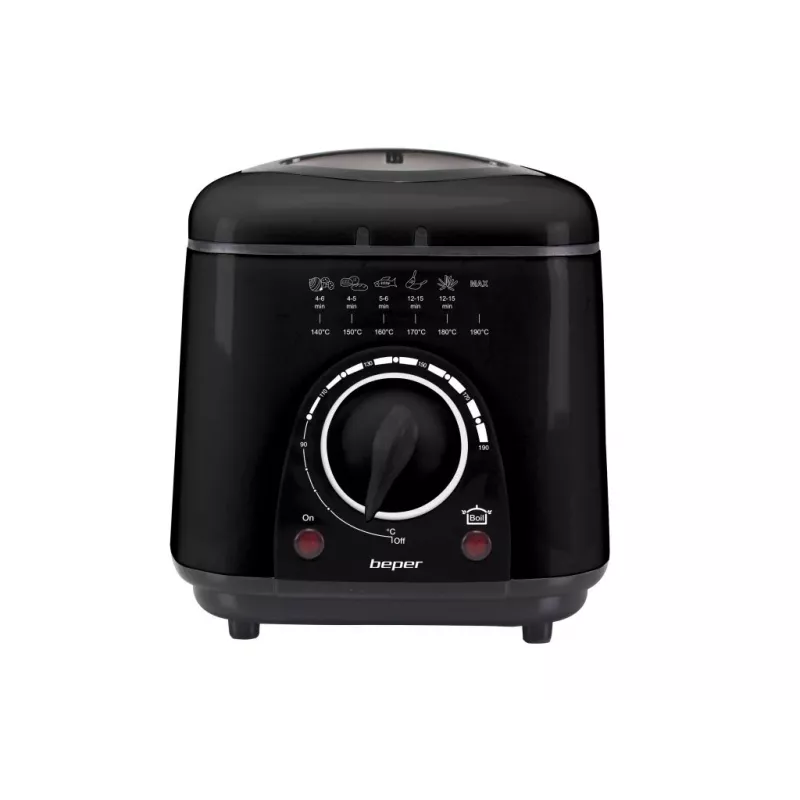 Freidora eléctrica Beper P101FRI100, 1000 W de potencia, 2 L de capacidad