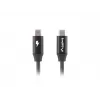 LANBERG Cable USB-C a USB-C CA-CMCM-40CU-0018-BK — USB 2.0, 1,8 m, negro