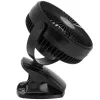 Ventilador de mesa con clip recargable Adler | AD 7342 | Ventilador de mesa | Negro | Diámetro 15,5 cm | Número de velocidades 3 | Oscilación | 5 W