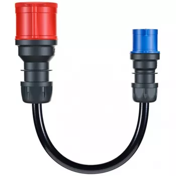 go-e adaptador Gemini flex 22 kW a CEE azul 16 A – negro – recto – recto – IP55 – 22 kW – 16 A