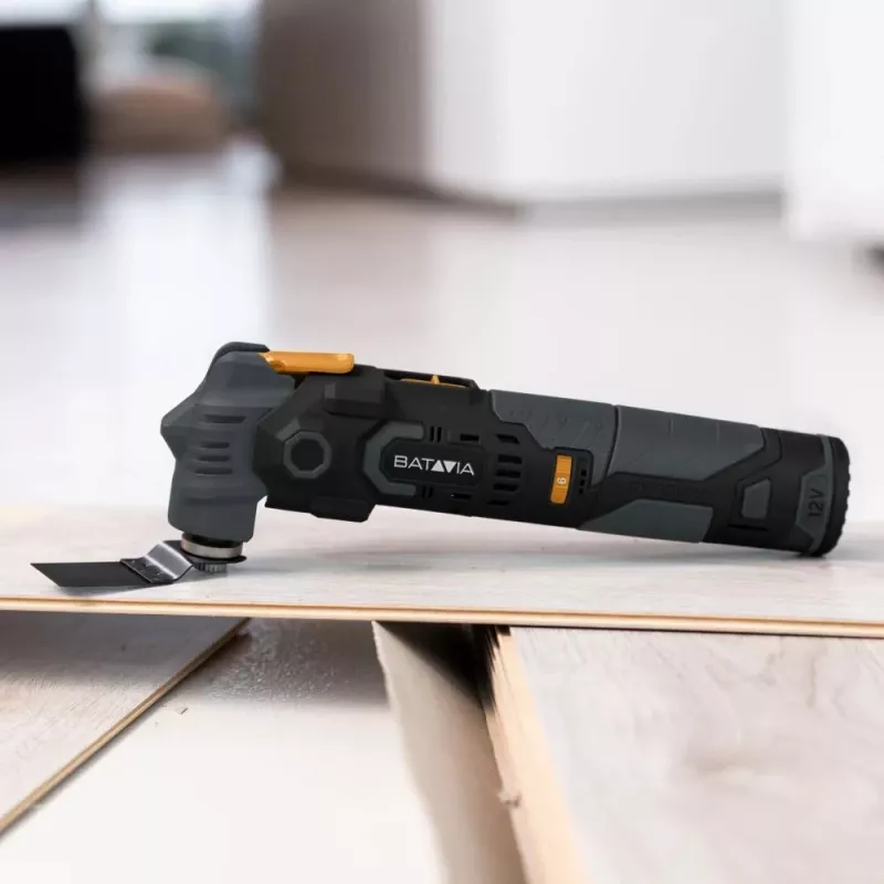 Batavia B.V. | Multitool antivibración con batería de 12V - Set Fixxpack 2.0 (incl. batería de 2,0 Ah y cable de carga USB-C)