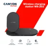 Cargador Base de acoplamiento inalámbrica 2en1 QI 10W/USB-C/LED negra