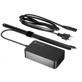 Fuente de alimentación NATEC Grayling USB-C 45W universal negra