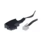 S/CONN 10 m TAE-F - RJ11 negro transparente ShiverPeaks