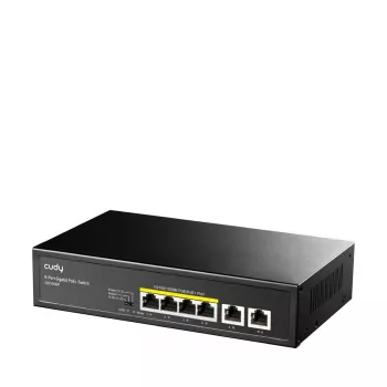 Switch de red Cudy GS1006P no gestionado Gigabit Ethernet 6 puertos PoE, 12 Gbit/s, 2048 MAC, negro
