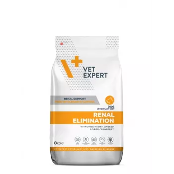 Pienso seco para perros VETEXPERT Veterinary Diet Renal Elimination — adulto, sabor conejo, 8 kg, proteína 15,8 %, grasa 19,5 %