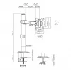 Soporte de pared para LCD SBOX LCD-351/1-2 para monitores de 17–32 pulgadas, carga máx. 9 kg, VESA 100x100