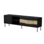Mueble TV cama meble INSERTO 3D1W 190x40x62 cm negro con LED