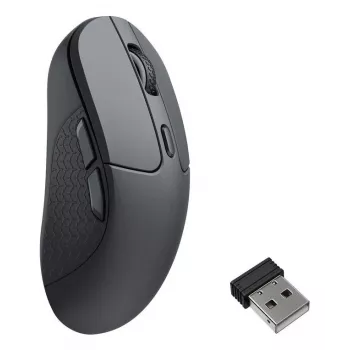 Ratón inalámbrico ambidiestro Keychron M3-A23 — Bluetooth + USB-C, Track-on-Glass (TOG), 30000 DPI, 5 botones, negro