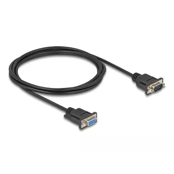 DeLOCK cable serie RS-232 D-Sub9 conector macho a conector hembra 2 m negro