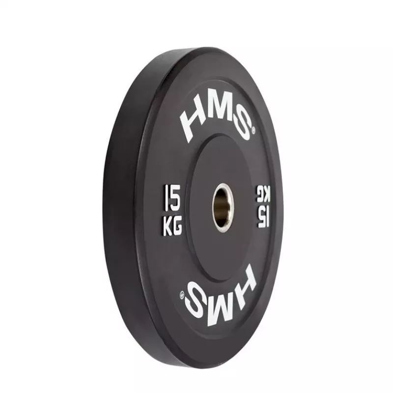 HMS Fitness BBR15 1 ud. disco de peso olímpico con recubrimiento de goma