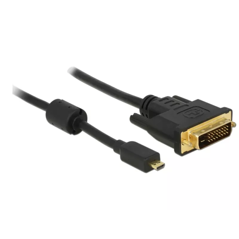 Adaptador de cable de vídeo DeLOCK 83585 Micro-HDMI a DVI-D 1 m