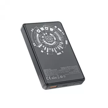 Batería externa Awei MagSafe P33K 10000mAh 22.5W negro/negro (10000mAh, 22W, 15Wh), batería externa, negro
