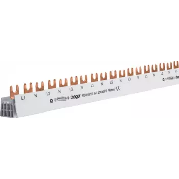 Barra colectora de fases 4P 16 mm² 54 módulos horquilla KDN451E (KDN451E)