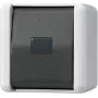 Interruptor de presión JUNG 833 W — negro/blanco, IP44, 250 V AC, 10 A