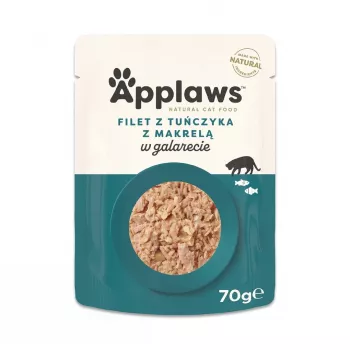 Comida húmeda para gatos Applaws filete de atún con caballa en gelatina 70 g bolsa