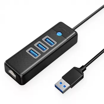 Hub USB ORICO PW3UR-U3 3 puertos con puerto Ethernet RJ45