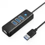 Hub USB ORICO PW3UR-U3 3 puertos con puerto Ethernet RJ45