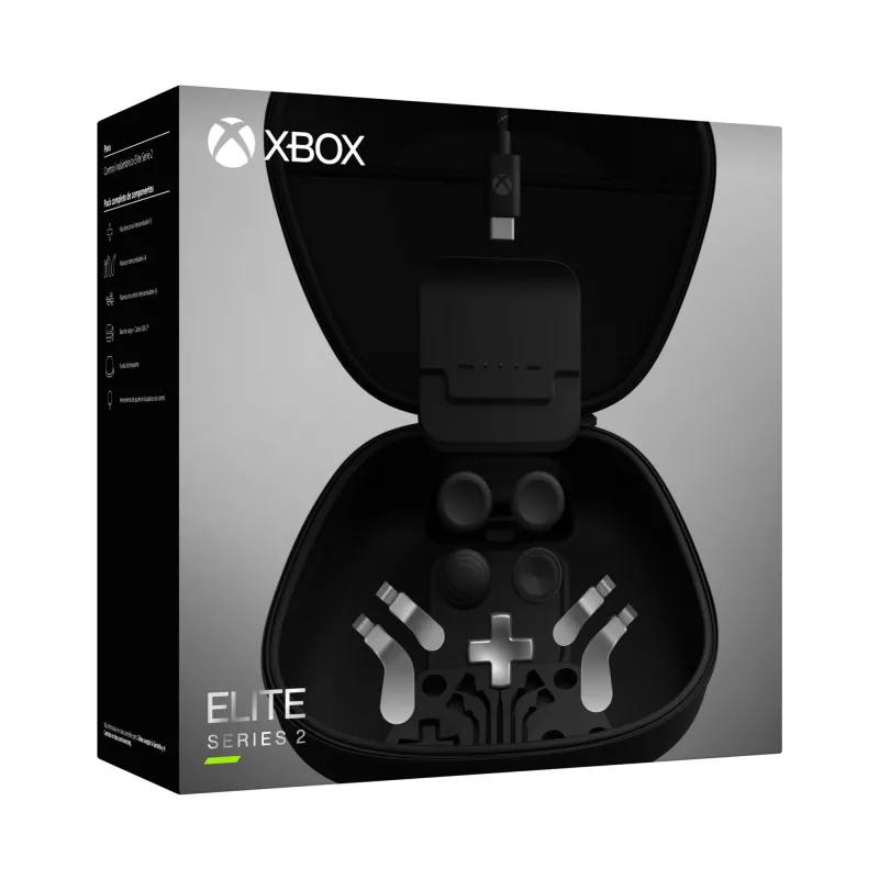 Funda para mando de gaming Microsoft Xbox Elite Wireless Controller Series 2 Complete Component Pack negro plata