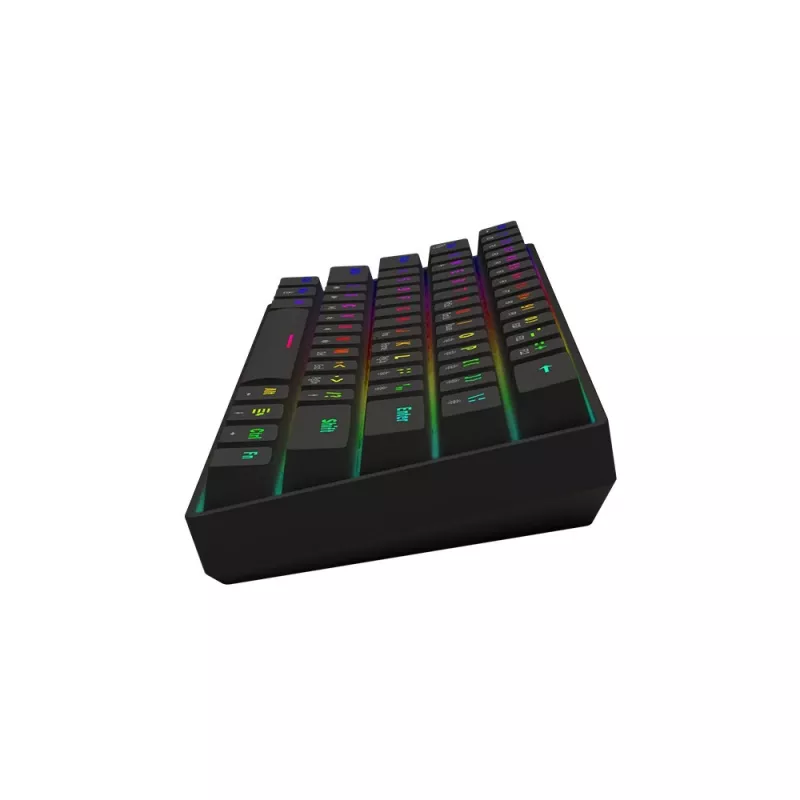 Teclado mecánico gaming SAVIO BLACKOUT X2 BROWN 61 teclas 60% USB QWERTY RGB Outemu Brown