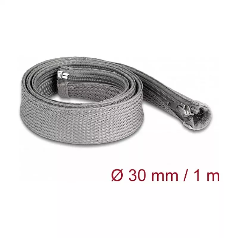 Funda de malla DeLOCK 20825 1 m x 30 mm gris