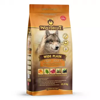 Pienso para perros Wolfsblut Wide Plain Light Horse con boniato — 12,5 kg, 22 % proteína, 6 % grasa, sin gluten ni azúcar