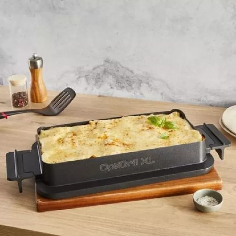 Parrilla eléctrica de contacto Tefal OptiGrill+ XL acero inoxidable — gran capacidad, programas automáticos de cocción