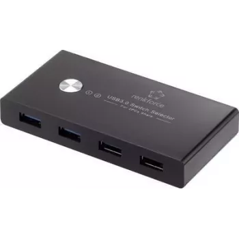 Renkforce RF-SHB-200 conmutador USB 3.0 de 4 puertos + hub negro (RF-4474114)