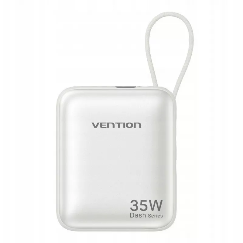 Vention FHEN0 Power bank, 10000 mAh, 35 W, cable USB-C integrado, beige