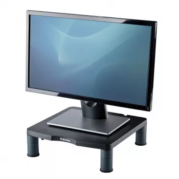 Soporte para monitor Fellowes con 3 ajustes de altura - Elevador de monitor estándar con gestión de cables - Soporte de monitor ajustable ergonómico para ordenador - Peso máx. 27 kg/Máx. Si