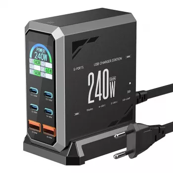 Blitzwolf BW-S31 2xUSB-A, 4xUSB-C, PD, 240W Cargador de red