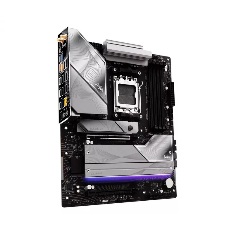 Placa base ASROCK X870 (socket AM5, ATX, DDR5, 4 ranuras de memoria, X870LIVEMIXERWIFI)