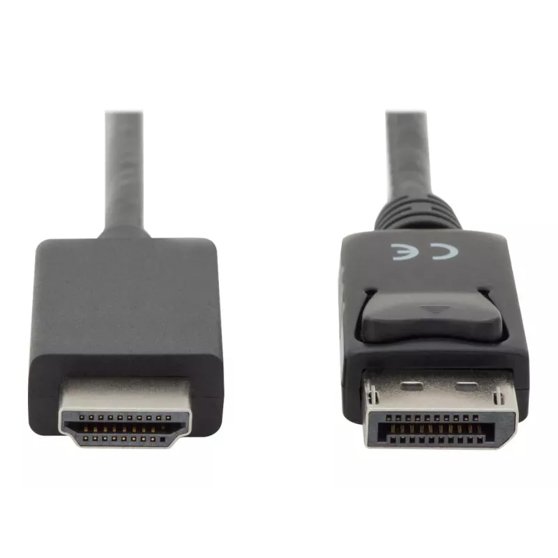 Cable adaptador DisplayPort 1.2 con bloqueo 4K 60Hz UHD Type DP/HDMI A M/M negro 2 m
