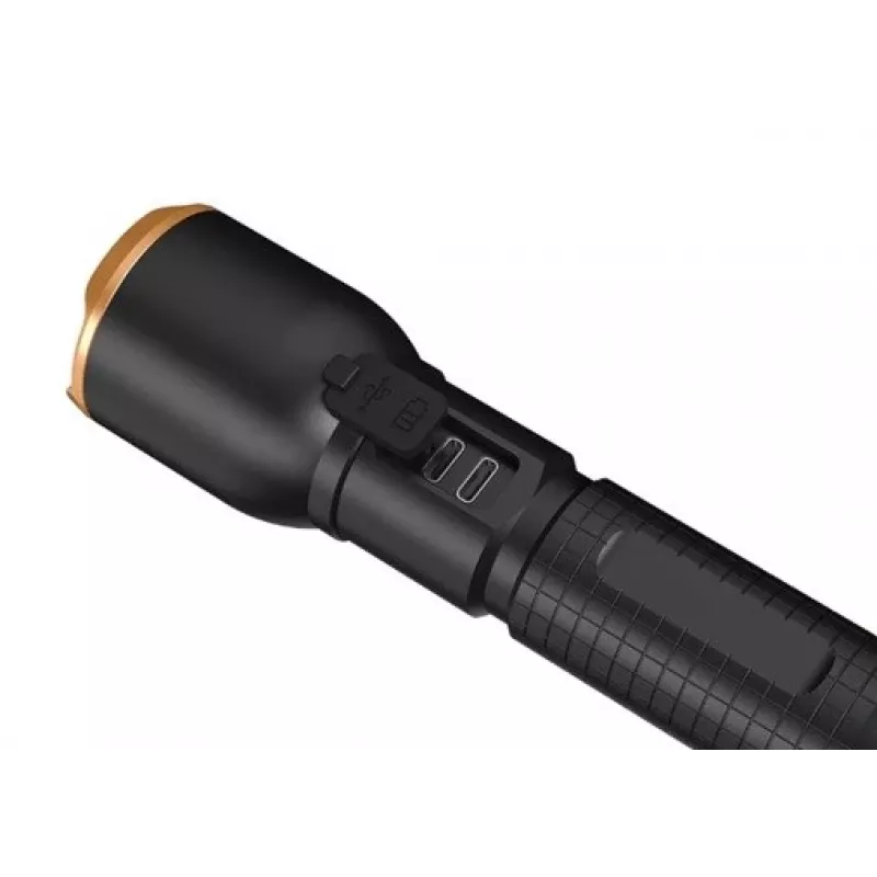 Linterna Duracell DF6000R caja regalo — linterna de mano recargable, negra