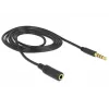Cable de audio 3,5 mm conector macho a conector hembra DeLOCK 84666 negro 1 m