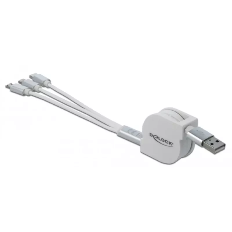 Cable USB DeLOCK 85850 0,98 m USB 2.0 USB A USB C/Micro-USB B/Lightning