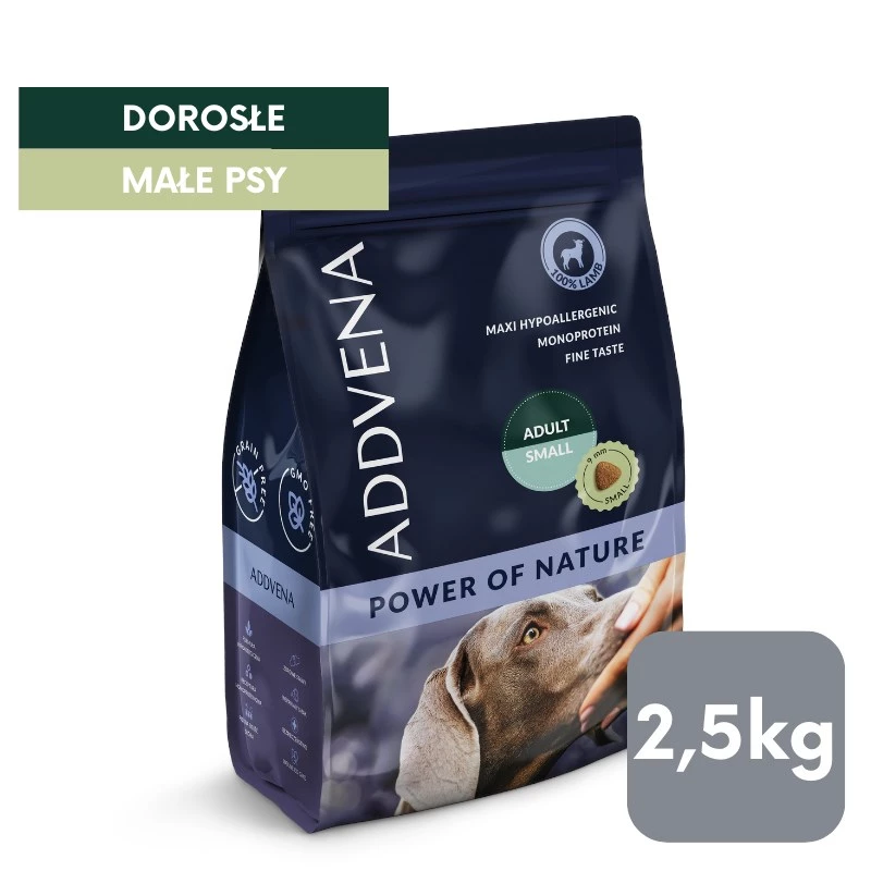 ADDVENA Power of Nature Adult Small Lamb - pienso seco para perros - 2,5 kg