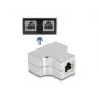 Adaptador divisor en T DeLOCK RJ45 1 x RJ45 conector hembra a 2 x RJ45 conector hembra Cat.5e STP
