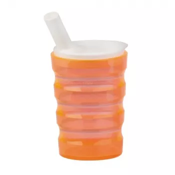 Vaso de seguridad para usuarios con discapacidad - naranja
