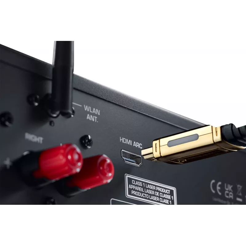 Receptor estéreo Magnat MC 400 — 2.0 canales, 40 W por canal, reproductor de CD, Wi-Fi, Bluetooth, DAB/FM, Ethernet (negro)