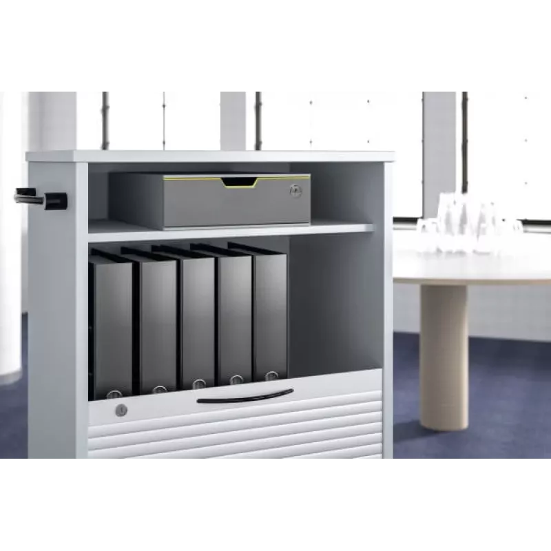 Caja de archivo de plástico gris Durable 760127