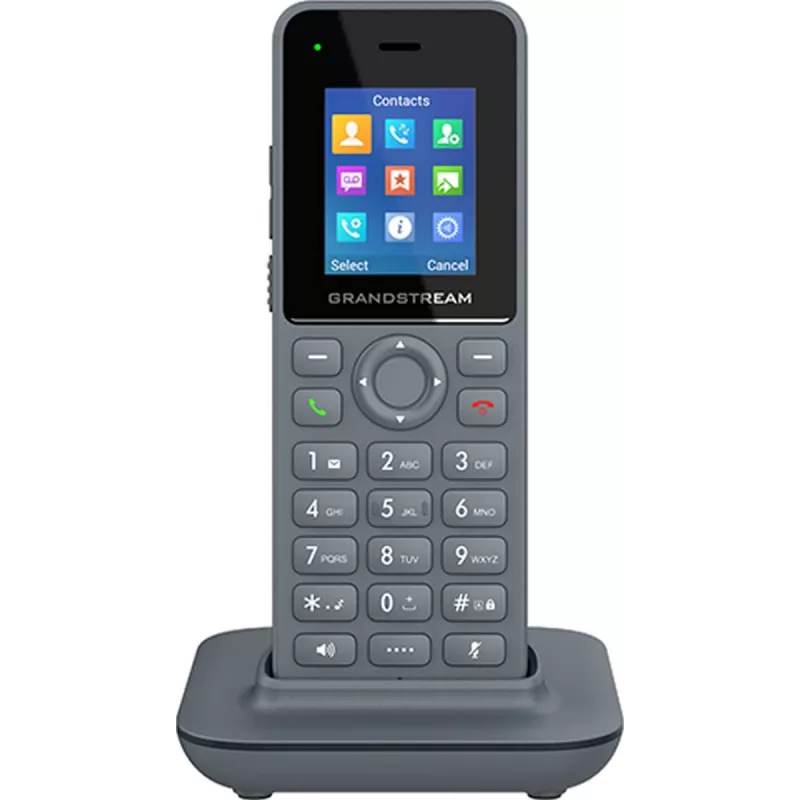 Grandstream DP725 terminal inalámbrico DECT HD, pantalla TFT en color de 1,8 pulgadas, 20 cuentas/líneas SIP, push-to-talk, gris