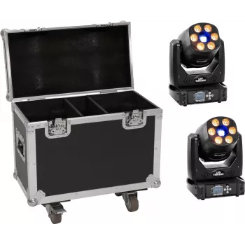 Juego de luces LED EUROLITE TMH-H90 2x con maleta y ruedas