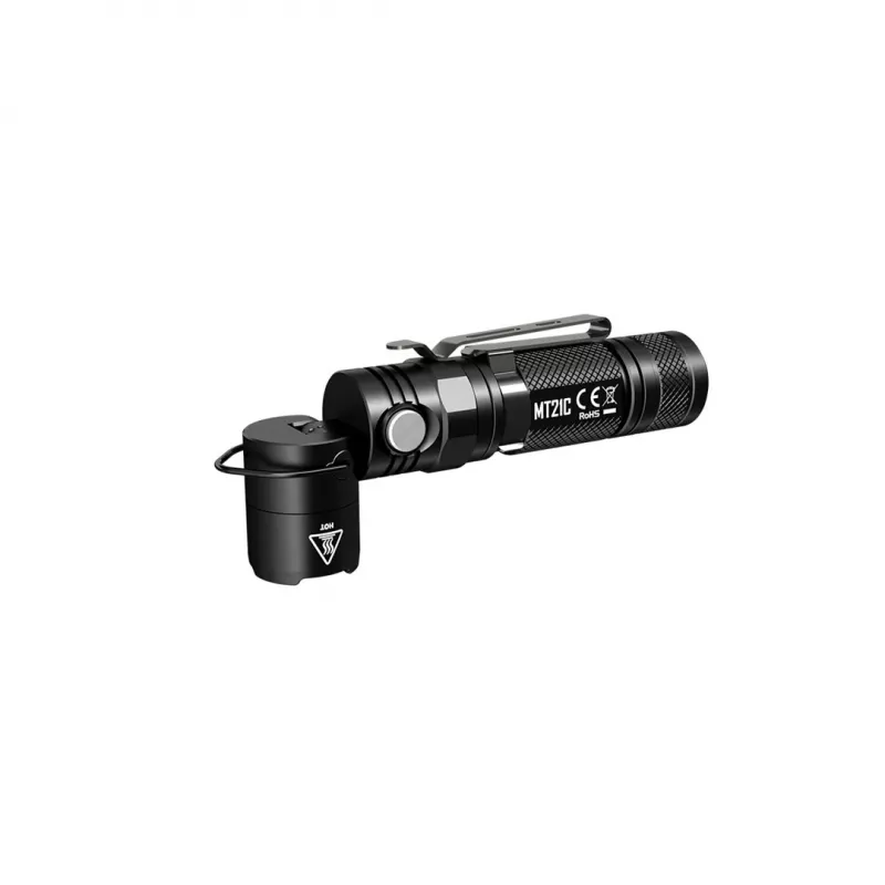 Linterna de mano Nitecore MT21C, 1000 lm, 131 mm, 103,5 g, acepta 18650 o CR123, negra